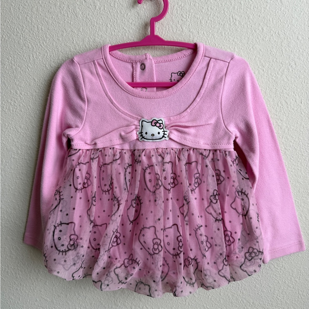 Hello Kitty Pink Ruffle Long Sleeve Blouse